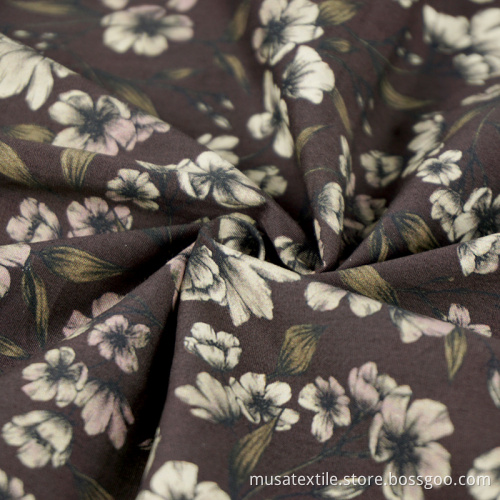 Printed Fashion Floral Shapes 100 Cotton Poplin Fabric